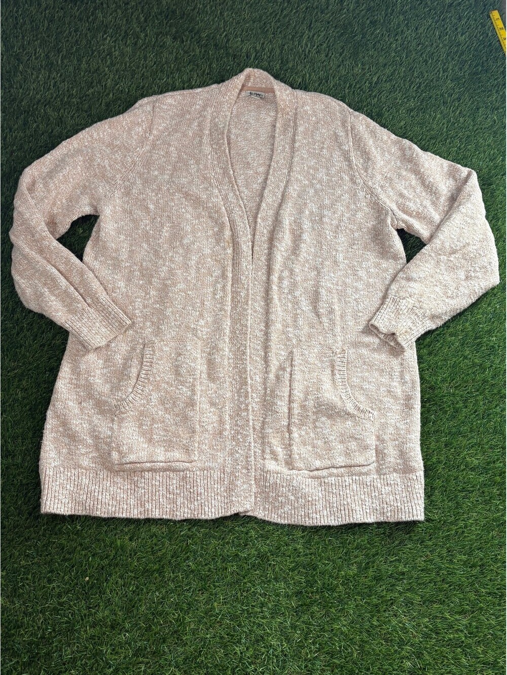 L.L.Bean 2X beige knit cardigan sweater, women's 2X